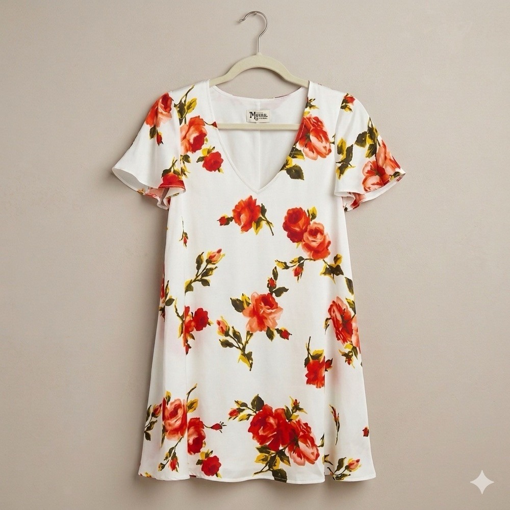 Show Me Your Mumu Kylie Mini Dress Rosa Bonita V-neck draped‎ sleeve lined Sz XS